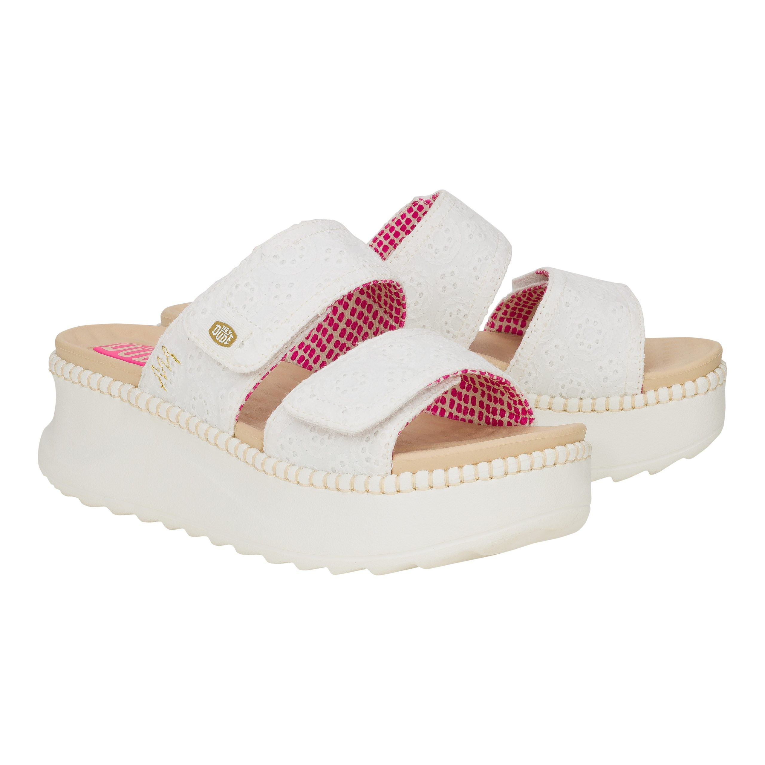 Delray Slide Eyelet - White - Image 2