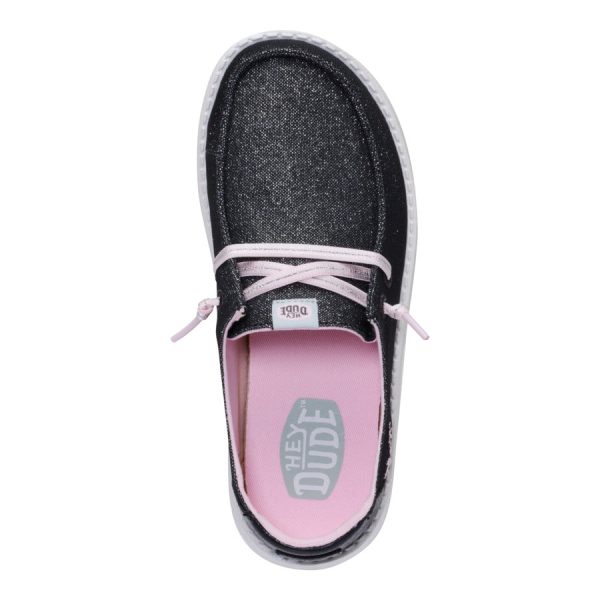 Wendy Youth Shimmer Flower - Charcoal