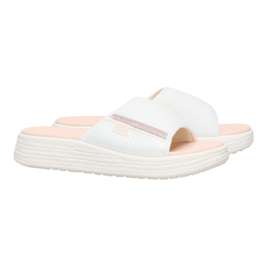 Tide Espadrille Slide - Off White/Tan - Image 2
